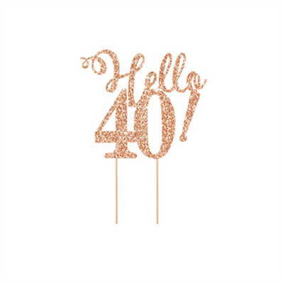 Arany Ezüst Fekete Hello 21 30 40 50 80 Kézzel írható tortafeltétek Boldog születésnapi party dekoráció évfordulós kellékekhez