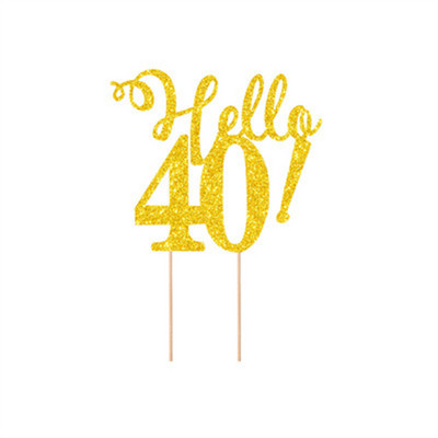 Arany Ezüst Fekete Hello 21 30 40 50 80 Kézzel írható tortafeltétek Boldog születésnapi party dekoráció évfordulós kellékekhez