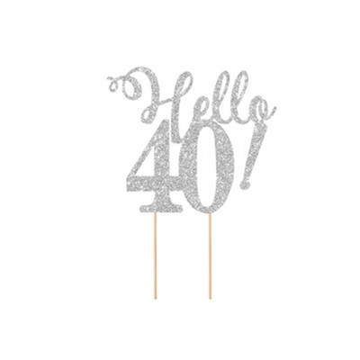 Arany Ezüst Fekete Hello 21 30 40 50 80 Kézzel írható tortafeltétek Boldog születésnapi party dekoráció évfordulós kellékekhez