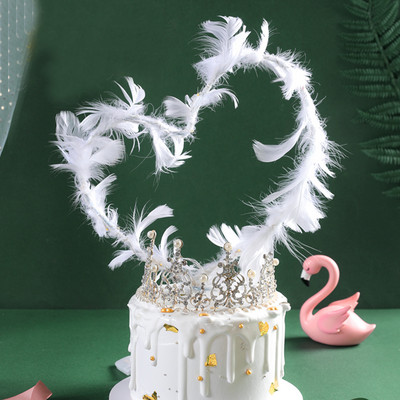 Pierková ozdoba na tortu na narodeninovú, svadobnú, párty, dekoráciu torty, pečenie, dezert, valentínsku tortu, ozdoby na vrch torty