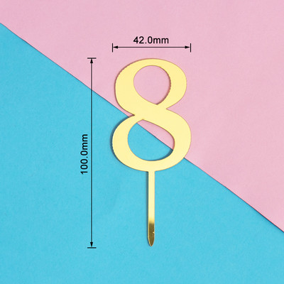 PACHET de 10 bucăți Mini numărul de aniversare pentru tort pentru aniversare, acrilic, pentru decorarea tortului, pentru petrecerea de aniversare.