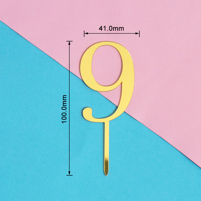 PACHET de 10 bucăți Mini numărul de aniversare pentru tort pentru aniversare, acrilic, pentru decorarea tortului, pentru petrecerea de aniversare.