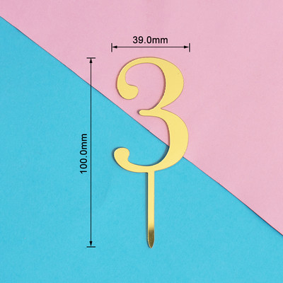PACHET de 10 bucăți Mini numărul de aniversare pentru tort pentru aniversare, acrilic, pentru decorarea tortului, pentru petrecerea de aniversare.