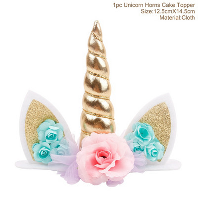 Huiran Unicorn Horn Topper Topper Unicorn Birthday Party Decor Djeca favoriziraju Unicorn Dodaci Ukrasi za torte Alati Pribor