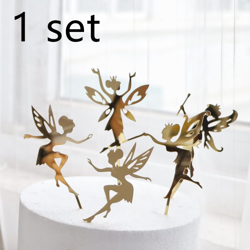 Little Daisy Akrilni nadjev za rođendansku tortu Pink Gold Kids Happy Birthday Pokrivač za tortu Dekoracija Baby Shower Party pribor za pečenje