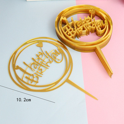 Alat za ukrašavanje torti od 10 komada Akrilni sretan rođendanski nadjev za tortu Znak Party Vjenčanje Dekoracija deserta Pečenje pribora za ukrašavanje torte