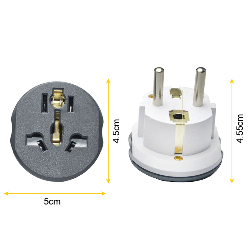 Adaptor priză UE 16A 250V Adaptor de călătorie Convertor UE 2 priză rotundă AU UK CN US DE la UE Adaptor universal de înaltă calitate