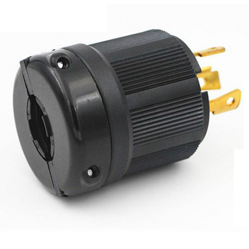 Must L5-20P&R L5-30P&R L6-20P&R L6-30P&R NEMA US 3-pooluseline generaator Väljalülitusvastane tööstusmuunduri pistikupesa Ameerika toitepistik