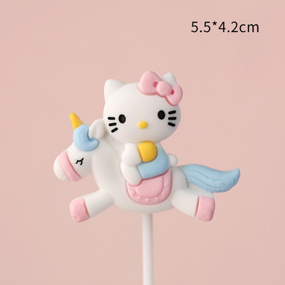 Karikatūra Dzīvnieks vienradzis kūkas dekorēšana Karuselis meitene zēns mazulis dzimšanas dienā kūciņas topper Daudz laimes dzimšanas dienas ballītes dekors bērniem dāvana