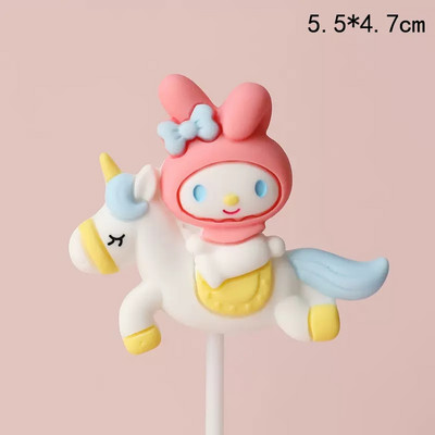 Karikatūra Dzīvnieks vienradzis kūkas dekorēšana Karuselis meitene zēns mazulis dzimšanas dienā kūciņas topper Daudz laimes dzimšanas dienas ballītes dekors bērniem dāvana