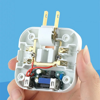 Адаптер за щепсел за САЩ, сгъваем удължител с USB конвертор, преносимо зареждане, синхронизиране, леки електрически контакти, изход