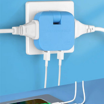 Адаптер за щепсел за САЩ, сгъваем удължител с USB конвертор, преносимо зареждане, синхронизиране, леки електрически контакти, изход