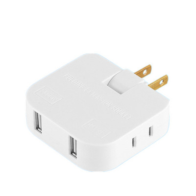 US Power Plug Adapter Sklopivi produžetak s USB konverterskom utičnicom Prijenosno punjenje Sync Lagane električne utičnice Utičnica