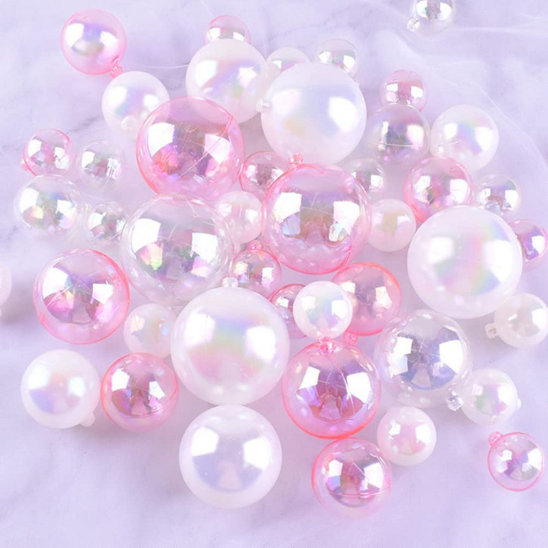 3/4 buc. Topperuri colorate pentru tort cu bile transparentă Bubble Ball Cupcake Topper Minge de Crăciun pentru Anul Nou, Crăciun, nuntă, decorațiuni pentru petrecerea de naștere