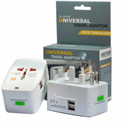 univerzalni putni ispravljač iz nas u eu All-In-One pretvarač punjač širom svijeta Univerzalni SAD UK AU EU električni USB adapter za napajanje