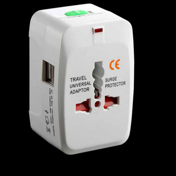 γενικός προσαρμογέας ταξιδιού us to eu Όλα σε ένα μετατροπέας φορτιστής σε όλο τον κόσμο Universal US UK AU EU Electrical USB Plug Power Adapter