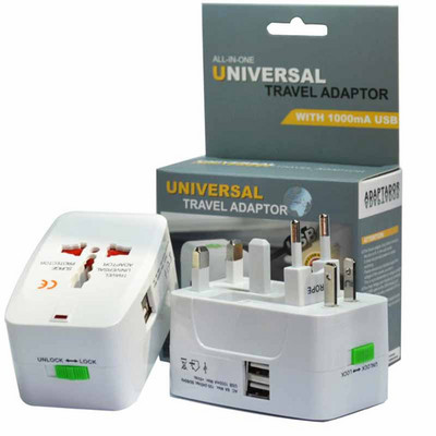 univerzalni putni ispravljač iz nas u eu All-In-One pretvarač punjač širom svijeta Univerzalni SAD UK AU EU električni USB adapter za napajanje