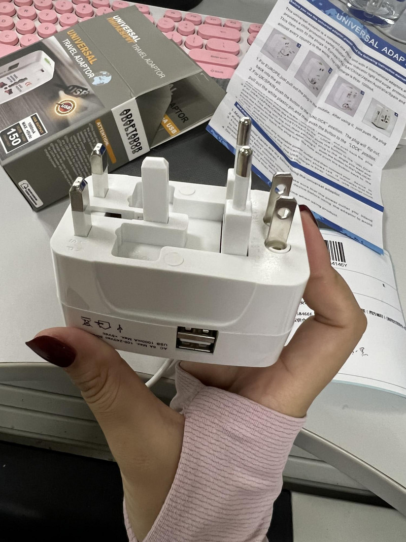 univerzalni putni ispravljač iz nas u eu All-In-One pretvarač punjač širom svijeta Univerzalni SAD UK AU EU električni USB adapter za napajanje