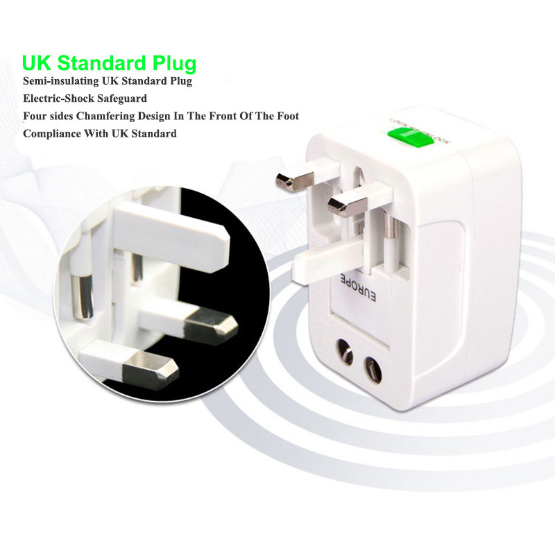 Universalus tarptautinis kintamosios srovės elektros maitinimo lizdas, kelioninis lizdas 2 USB įkrovimo prievado adapteris, keitiklis, apsauga nuo viršįtampių