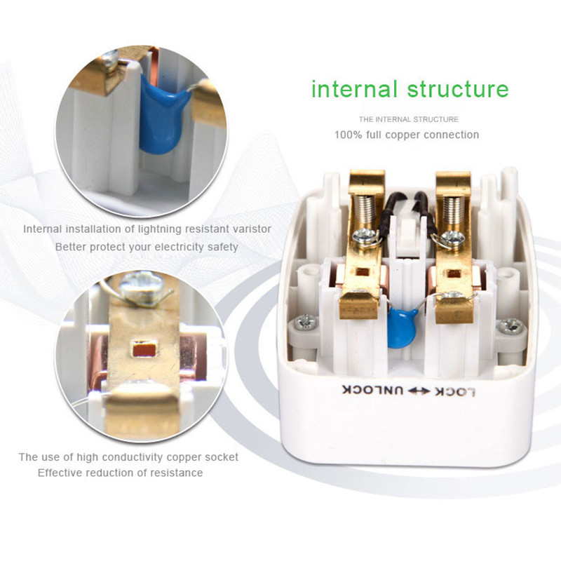 Universalus tarptautinis kintamosios srovės elektros maitinimo lizdas, kelioninis lizdas 2 USB įkrovimo prievado adapteris, keitiklis, apsauga nuo viršįtampių