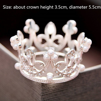 Metalinės karūnos torto viršelis auksinės spalvos torto dekoratyvinis papuošalas Vestuvių princesės gimtadienio deserto dekoravimo vėliavėlės