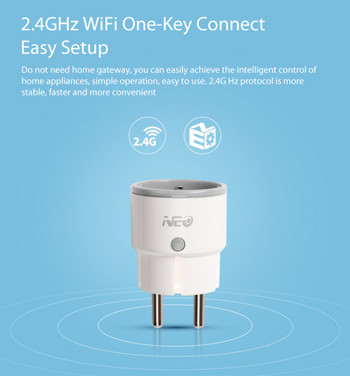 Tuya Smart Pulg EU FR WiFi безжичен дистанционен гнездо за синхронизация с монитор за захранване 16A 3680W контакт работи с Alexa Echo Google Home