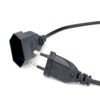 Europea 90-градусов мъжки щепсел към женски гнездо Захранващ удължителен кабел за PC компютър PDU 0,3 м/0,6 м ЕС 2-контактен огънат ъглов кабел