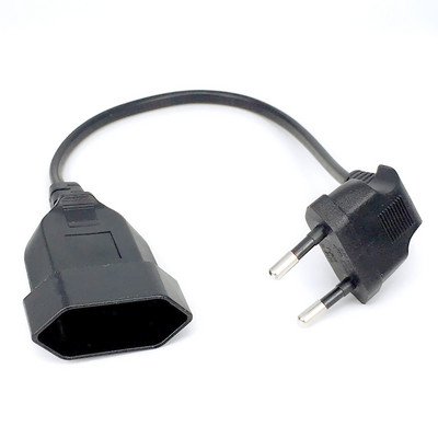 Europea 90 fokos dugós dugós dugós csatlakozóaljzattal rendelkező tápkábel PC számítógéphez PDU 0,3 m/0,6 m EU 2 ágú hajlítási szögű kábel