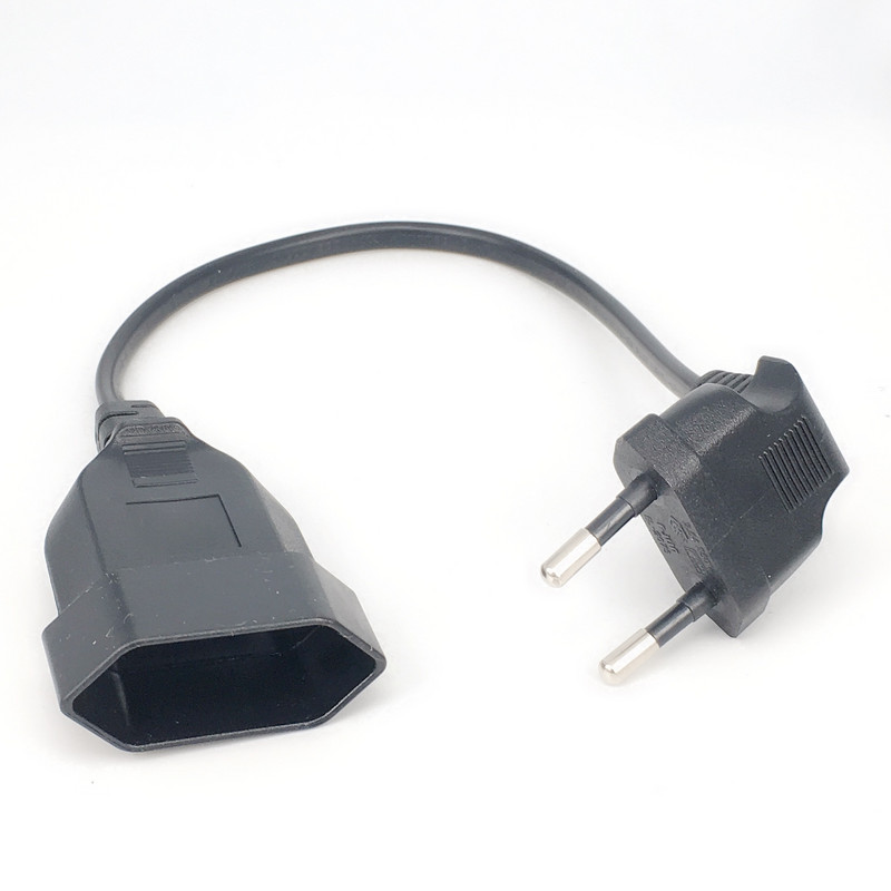 Europea 90 fokos dugós dugós dugós csatlakozóaljzattal rendelkező tápkábel PC számítógéphez PDU 0,3 m/0,6 m EU 2 ágú hajlítási szögű kábel