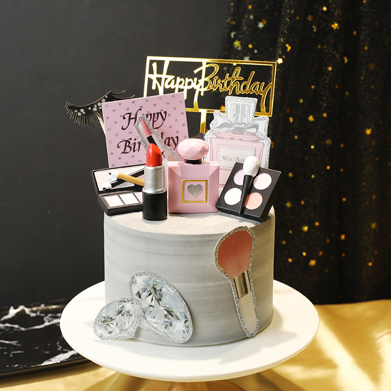 Parfümök Rúzs Alapozó Tortafesték Anya Ever Cosmetics Tortadísz hölgyeknek Boldog születésnapi parti desszert dekoráció