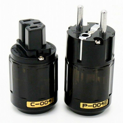 Oyaide C-004 P-004E Schuko Europe EU toitepistik roodiumkattega IEC helipistik emas-isane MATIHUR audio hifi