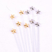 5 komada Zlatno Srebrni nadjev za tortu 3D zvijezda Happy Birthday Party Dekoracija za tortu Potrepštine za tuširanje djeteta Dekoracija za vjenčanje Umetak za tortu