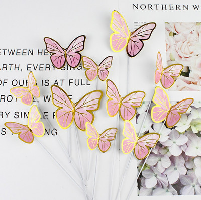 5 komada Zlatno Srebrni nadjev za tortu 3D zvijezda Happy Birthday Party Dekoracija za tortu Potrepštine za tuširanje djeteta Dekoracija za vjenčanje Umetak za tortu