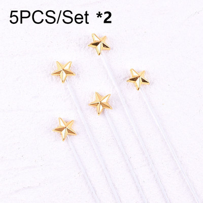 5 komada Zlatno Srebrni nadjev za tortu 3D zvijezda Happy Birthday Party Dekoracija za tortu Potrepštine za tuširanje djeteta Dekoracija za vjenčanje Umetak za tortu