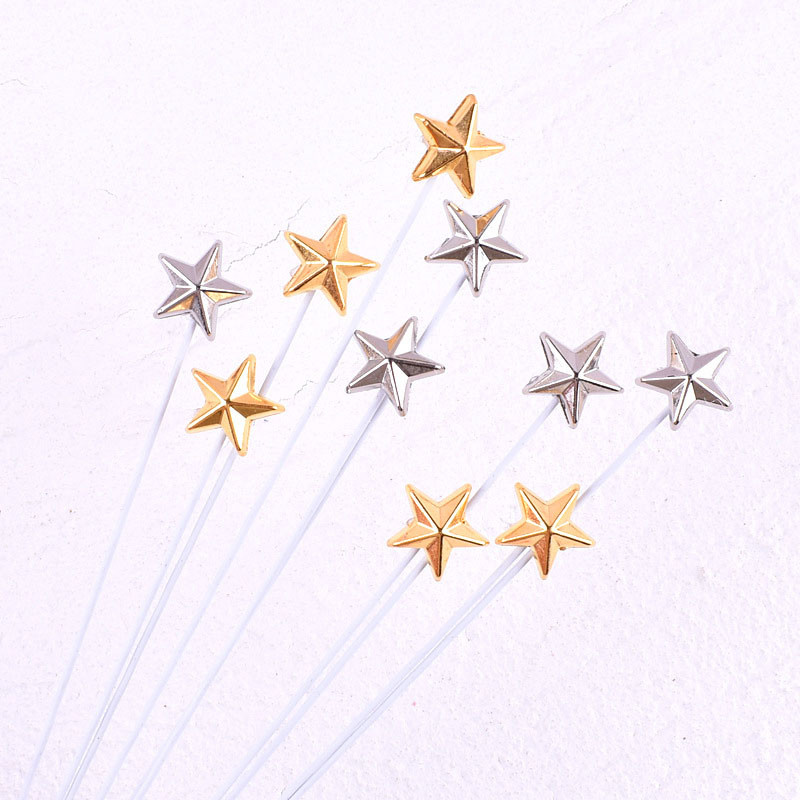 5 komada Zlatno Srebrni nadjev za tortu 3D zvijezda Happy Birthday Party Dekoracija za tortu Potrepštine za tuširanje djeteta Dekoracija za vjenčanje Umetak za tortu