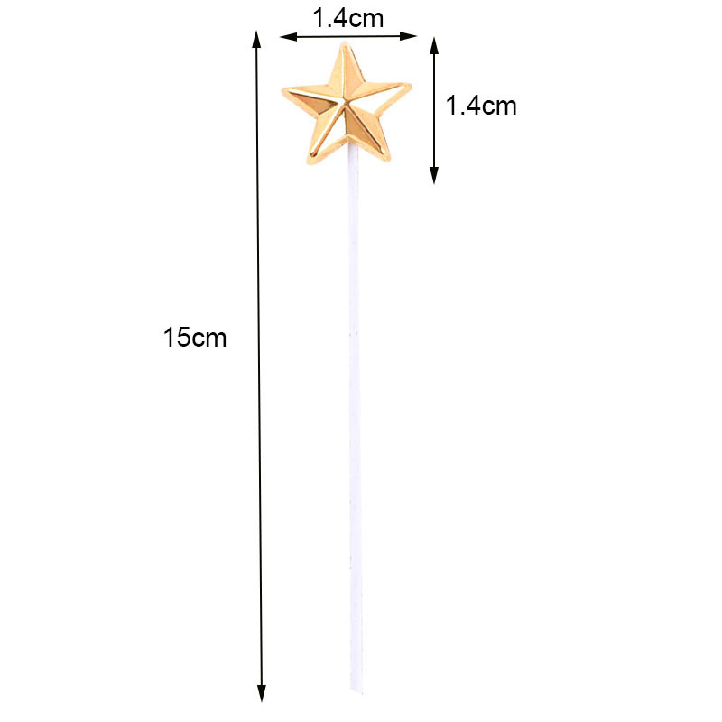 5 komada Zlatno Srebrni nadjev za tortu 3D zvijezda Happy Birthday Party Dekoracija za tortu Potrepštine za tuširanje djeteta Dekoracija za vjenčanje Umetak za tortu