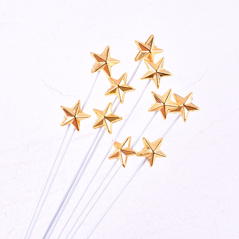 5 komada Zlatno Srebrni nadjev za tortu 3D zvijezda Happy Birthday Party Dekoracija za tortu Potrepštine za tuširanje djeteta Dekoracija za vjenčanje Umetak za tortu