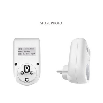 Smart Plug Електронен цифров превключвател с таймер EU Plug Изход за кухненски таймер 220V 50HZ 7 дни 12/24 часа Програмируем контакт за време