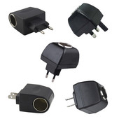 Univerzalni 220V AC na 12V DC adapter za napajanje u automobilu Pretvarač utičnica 220V na 12V Kućanski upaljači za cigarete SAD EU UK utikač 6W