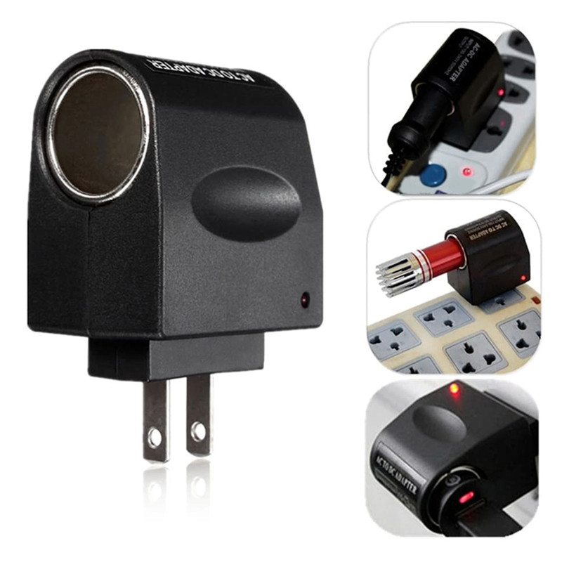 Univerzalni 220V AC na 12V DC adapter za napajanje u automobilu Pretvarač utičnica 220V na 12V Kućanski upaljači za cigarete SAD EU UK utikač 6W