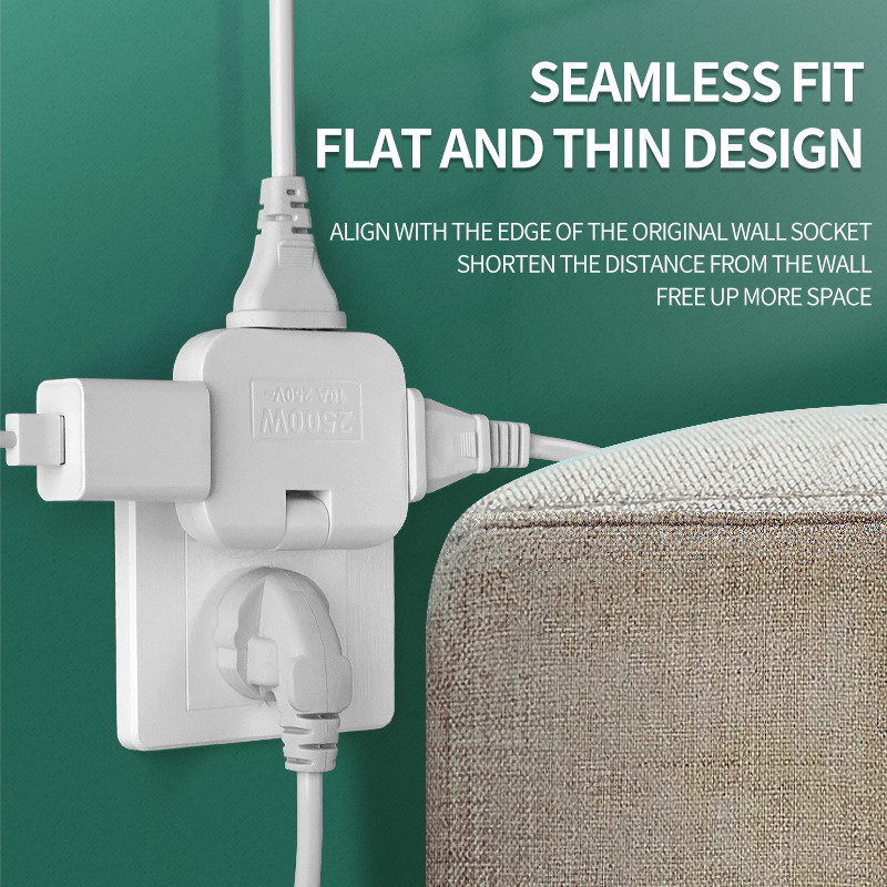 EU utikač 180 stupnjeva rotirajući konverter utičnica 3 u 1 produžni utikač bijeli/crni/ružičasti/plavi tanki adapter za bežičnu utičnicu utičnice