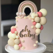 Boho Rainbow Preljev za rođendansku tortu Ručno izrađeni preljev za tortu od pamučnog užeta Svadbena dekoracija Baby Shower Potrepštine za rođendansku zabavu