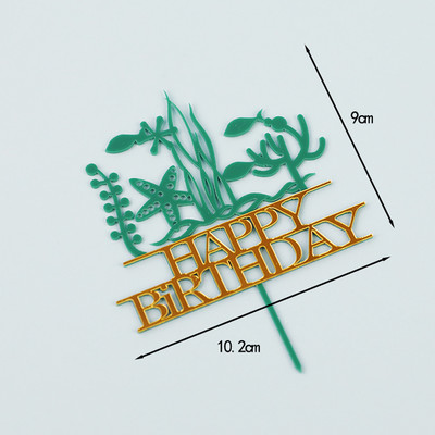 Barkácsolás cápa születésnapi torta tetején óceán polip téma akril betét party dekoráció puha kerámia baba gyerek boldog torta dekoráció ajándékok