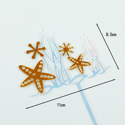 Barkácsolás cápa születésnapi torta tetején óceán polip téma akril betét party dekoráció puha kerámia baba gyerek boldog torta dekoráció ajándékok