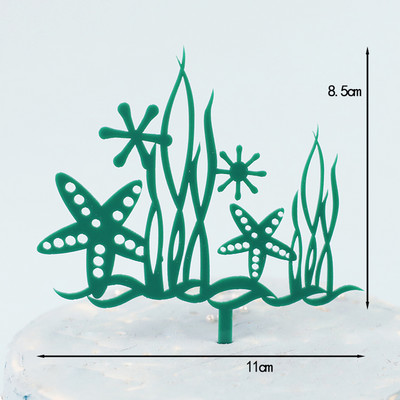 Barkácsolás cápa születésnapi torta tetején óceán polip téma akril betét party dekoráció puha kerámia baba gyerek boldog torta dekoráció ajándékok