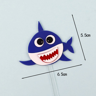 Barkácsolás cápa születésnapi torta tetején óceán polip téma akril betét party dekoráció puha kerámia baba gyerek boldog torta dekoráció ajándékok