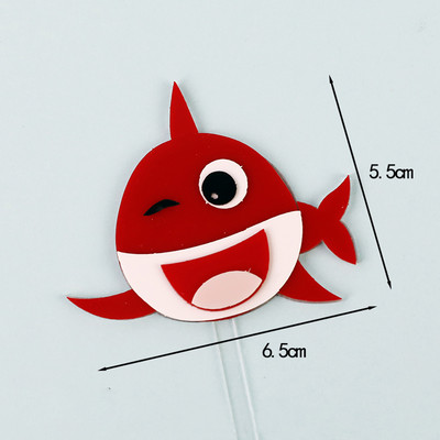 Barkácsolás cápa születésnapi torta tetején óceán polip téma akril betét party dekoráció puha kerámia baba gyerek boldog torta dekoráció ajándékok