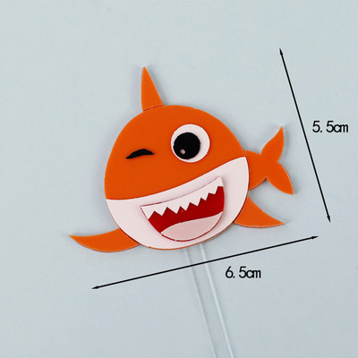 Barkácsolás cápa születésnapi torta tetején óceán polip téma akril betét party dekoráció puha kerámia baba gyerek boldog torta dekoráció ajándékok