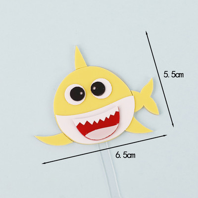 Barkácsolás cápa születésnapi torta tetején óceán polip téma akril betét party dekoráció puha kerámia baba gyerek boldog torta dekoráció ajándékok