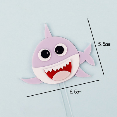 Barkácsolás cápa születésnapi torta tetején óceán polip téma akril betét party dekoráció puha kerámia baba gyerek boldog torta dekoráció ajándékok